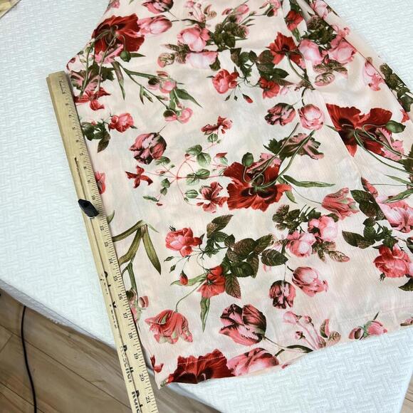 Sisters of the Tribe Women's Size 14 Red Pink Floral Jumpsuit Romantic Flowy - Picture 12 of 14